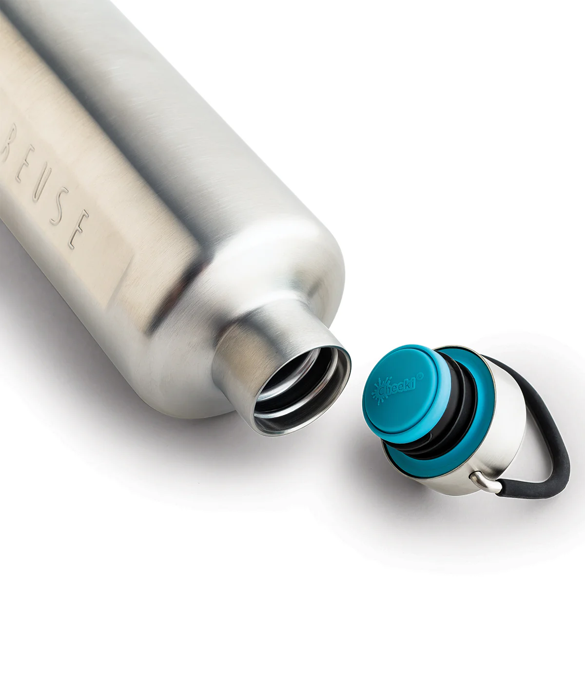 1 Litre Insulated Classic Bottle - Silver - Image 4