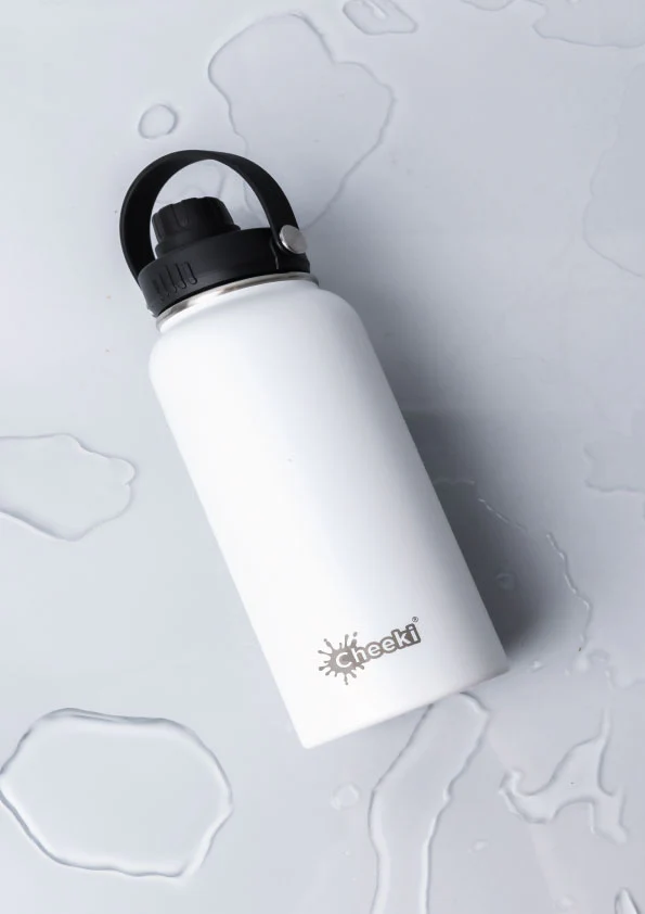 1 Litre Insulated Adventure Bottle - White - Image 3