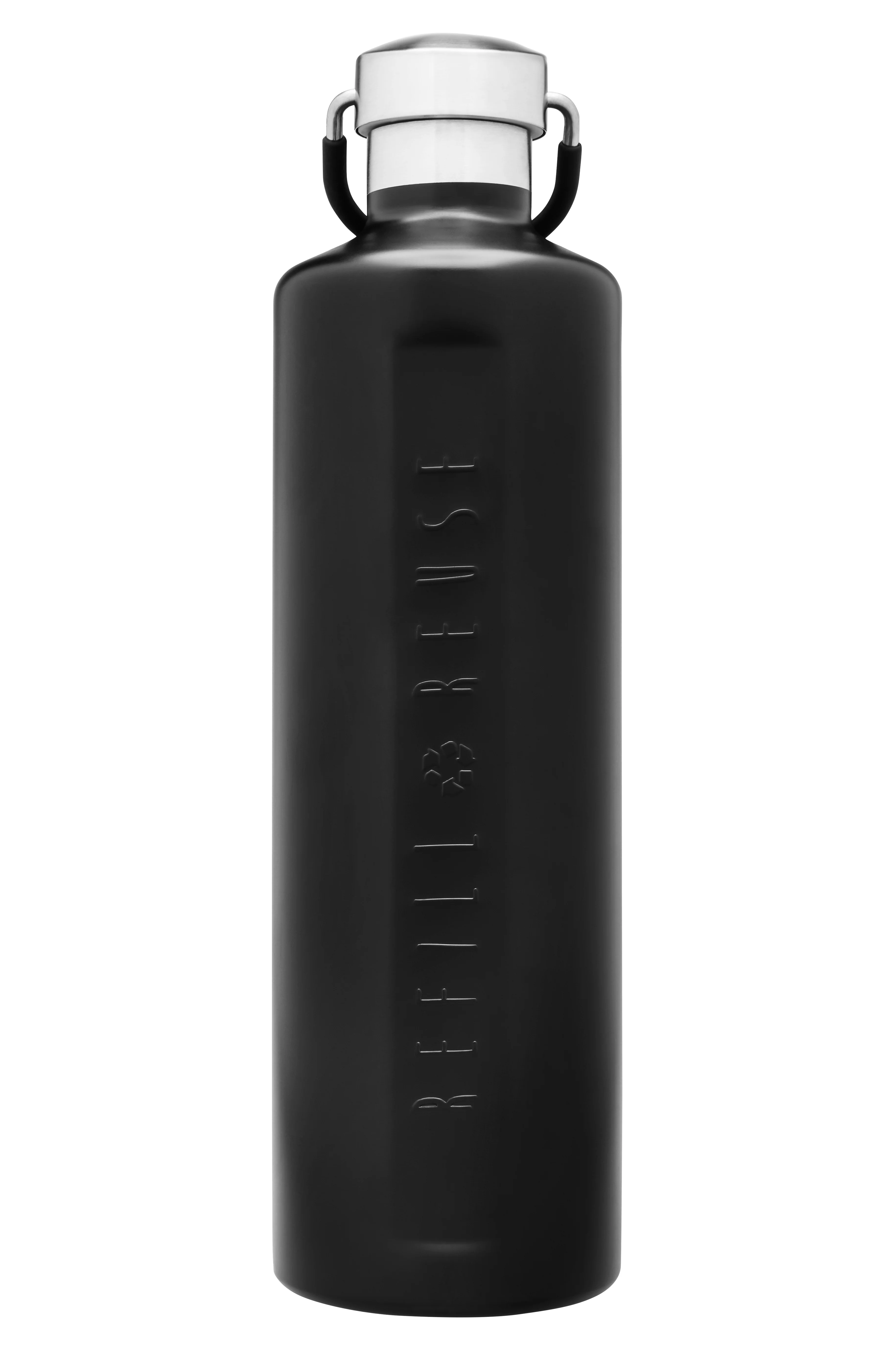 1 Litre Insulated Classic Bottle - Matte Black - Image 3