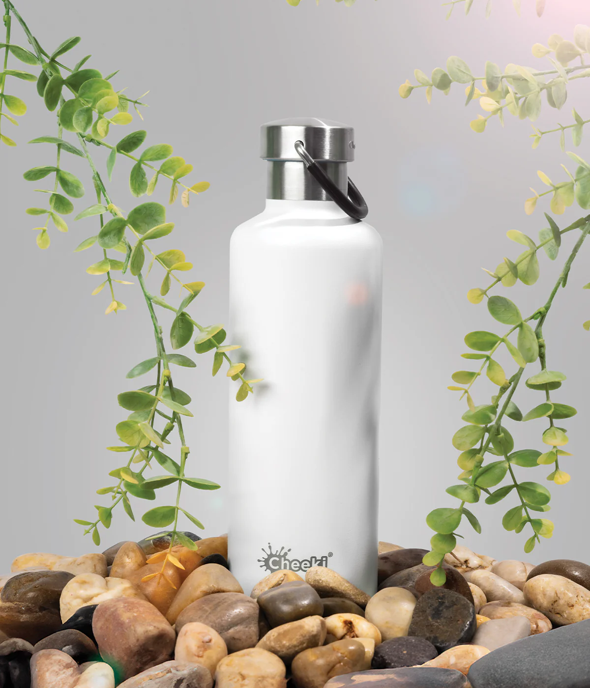 600ml Classic Insulated Bottle - White - Image 4