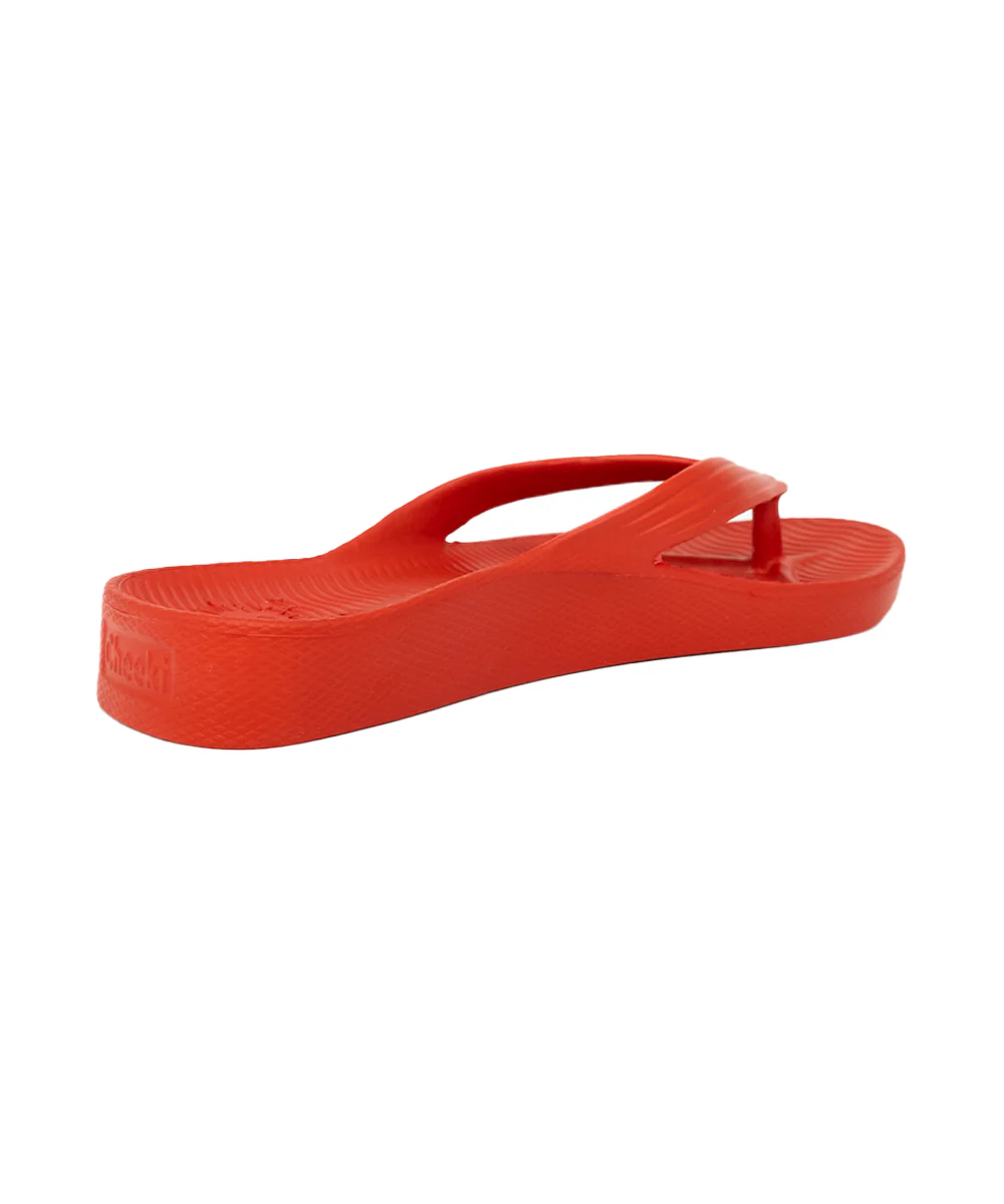 Kids Arch Support Thongs - Red - Image 3