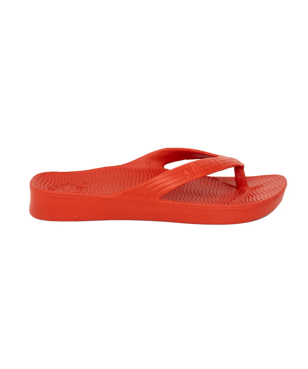 Kids Arch Support Thongs - Red - Image 4
